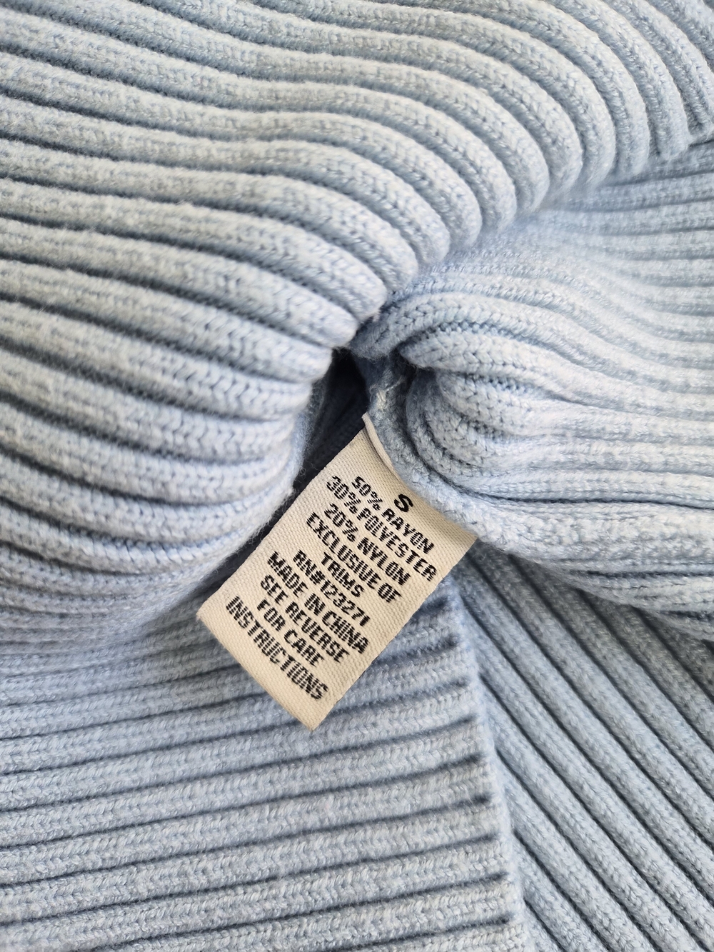 Light Blue Knit Cropped Zip-Up Hoodie Size S (Fits Like a XS) - Picture 11 of 16